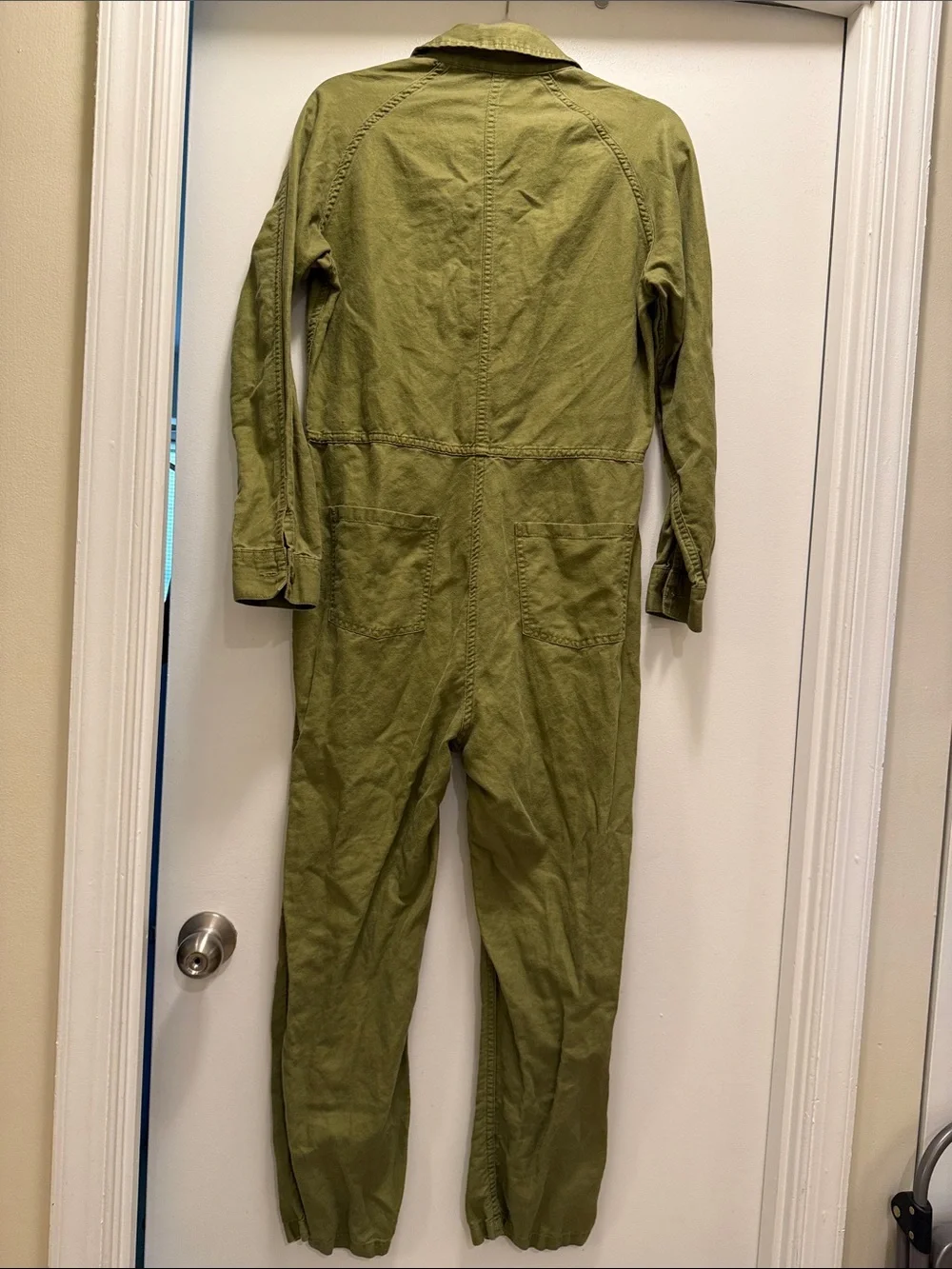 Quince Cotton Linen Twill Long Sleeve Coverall Jumpsuit. Size Small.